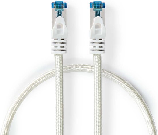 Nedis CAT6a netwerkkabel - S/FTP - RJ45 Male - RJ45 Male - 0.50 m - Snagless - Rond - Gevlochten / PVC - Zilver - Cover Window Box - afbeelding 2