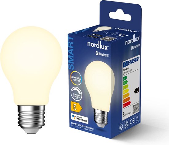 Nordlux SMART Bulb - E27 - 560LM - Dimbaar met Bluetooth - 2700 tot 6500K - afbeelding 2