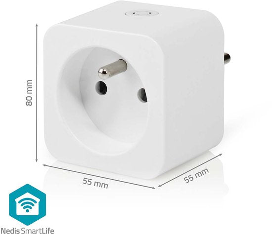 Nedis SmartLife Slimme Stekker - Wi-Fi - IP21 - Energiemeter - 3680 W - France / Type-E (CEE 7/6) - 0 - 55 °C - Android / IOS - Wit - 1 Stuks - afbeelding 6