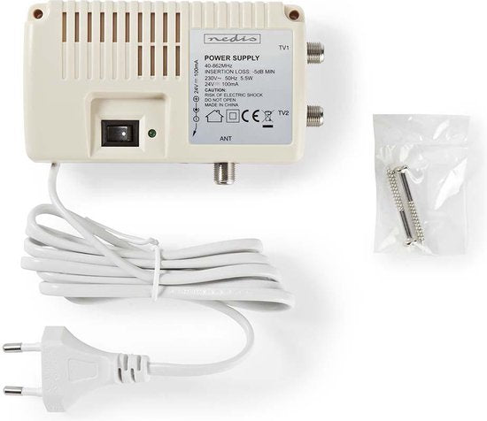 Nedis Power-Inserter voor CATV - 40-862 MHz - Tussenschakeldemping: -5 dB - 75 Ohm - ABS - Wit - afbeelding 6
