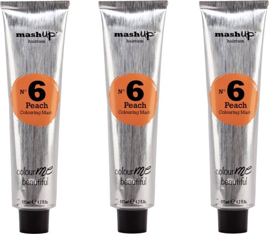mashUp haircare N° 6 Peach Colouring Mask 125ml - 3 stuks - afbeelding 1