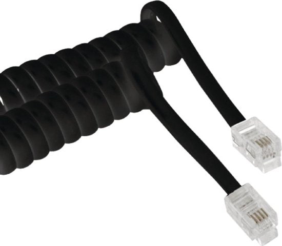 Nedis Telecomkabel - RJ10 Male - RJ10 Male - 5.00 m - Kabel design: Gekruld - Kabeltype: RJ10 - Zwart - Envelop - afbeelding 15