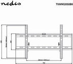 Nedis Vaste TV Muurbeugel - 42 t/m 70 Inch - Max 60 Kg - Zwart - afbeelding 4