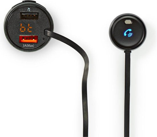 Nedis FM-Audiotransmitter voor Auto - Gefixeerd - Handsfree bellen - 0.8 " - LED-Scherm - Bluetooth - QC 3.0 / 5.0 V DC / 1.0 A - Snelladen - Google Assistant / Siri - Zwart - afbeelding 10