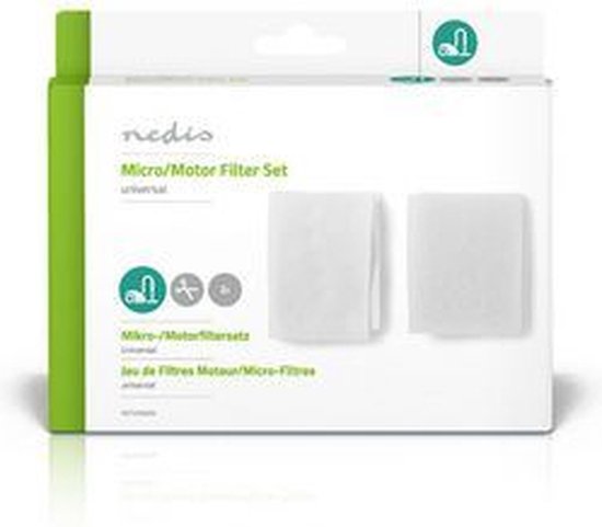 Nedis Set Universele Stofzuigerfilters - Microfilter - Motorfilter - Op maat te knippen - Universeel toepasbaar - Vervanging voor: Universeel - afbeelding 5