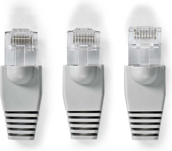 Nedis RJ45-Connector - Male - Solid UTP CAT6 - Recht - Verguld - 10 Stuks - PVC - Grijs - Doos - afbeelding 6