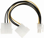 Nedis Interne Voedingskabel - 2x Molex Male - PCI-Express Female - Verguld - 0.20 m - Rond - PVC - Geel / Zwart - Polybag - afbeelding 5