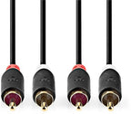 Nedis Stereo-Audiokabel - 2x RCA Male - 2x RCA Male - m - Rond - Doos - afbeelding 2