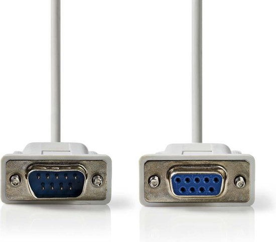 Seriële Kabel - D-SUB 9-Pins Male - D-SUB 9-Pins Female - Vernikkeld - 2.00 m - Rond - PVC - Ivoor - Envelop - afbeelding 7