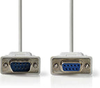 Seriële Kabel - D-SUB 9-Pins Male - D-SUB 9-Pins Female - Vernikkeld - 2.00 m - Rond - PVC - Ivoor - Envelop - afbeelding 7