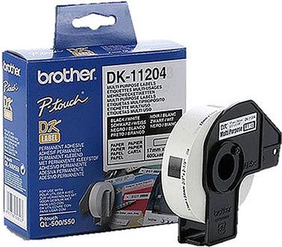 DK-11204 Die-Cut label: 54X17mm - Multipurpose label - white (400 labels/roll) - afbeelding 3