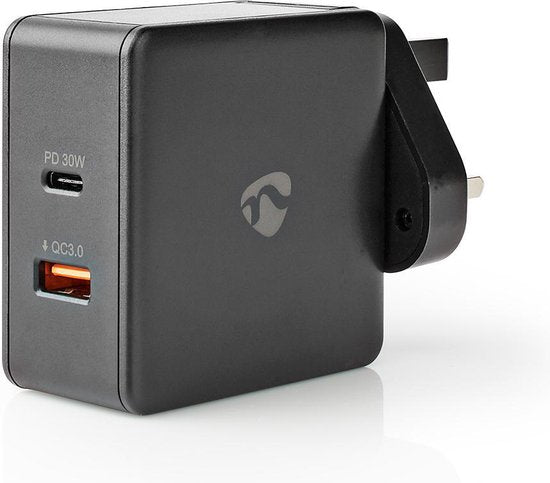 Nedis Oplader - 48 W - Snellaad functie - 2x 3.0 A - Outputs: 2 - USB-A / USB-C™ - Geen Kabel Inbegrepen - Automatische Voltage Selectie - afbeelding 3