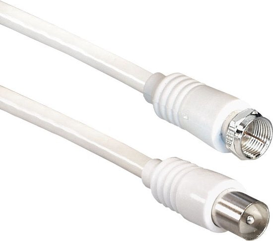 Nedis Satelliet- en Antennekabel - F-Male - IEC (Coax) Male - Vernikkeld - 30 dB - 75 Ohm - Dubbel Afgeschermd - 3.00 m - Rond - PVC - Wit - Envelop - afbeelding 8