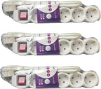 SUPER SALE 3 x STEKKERBLOK 5 - voudig Orno met verlichte schakelaar met randaarde ( LET OP NIET GESCHIKT VOOR BELGIE !!! ) - afbeelding 5