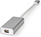 Nedis USB-C Adapter - USB 3.2 Gen 1 - USB-C Male - Mini DisplayPort Female - 0.20 m - Rond - Verguld - Gevlochten / Nylon - Zilver - Cover Window Box - afbeelding 5