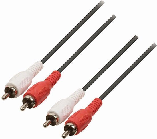 Nedis Stereo-Audiokabel - 2x RCA Male - 2x RCA Male - Vernikkeld - m - Rond - Zwart - afbeelding 5