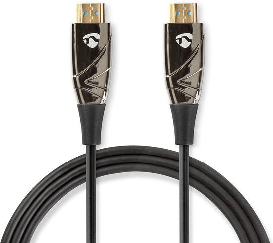 Nedis Actieve Optische High Speed HDMI-Kabel met Ethernet - HDMI Connector - HDMI Connector - 4K@60Hz - 18 Gbps - 30.0 m - Rond - PVC - Zwart - Gift Box - afbeelding 6