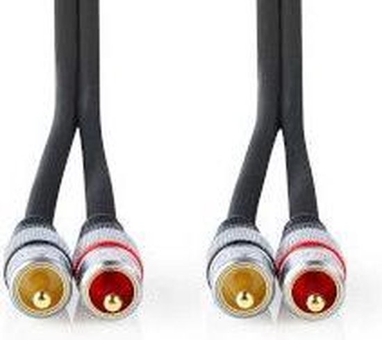 Stereo-Audiokabel | 2x RCA Male - 2x RCA Male | m | Antraciet - afbeelding 5
