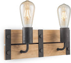 Home Sweet Home - Industriële Wandlamp Denton - Muurlamp gemaakt van hout - Antraciet - 35/11/13cm - wandlamp geschikt voor woonkamer, slaapkamer- - afbeelding 1