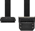 Nedis SCART-Kabel - SCART Male - SCART Male - Vernikkeld - 480p - 2.00 m - Plat - PVC - Zwart - Envelop - afbeelding 1