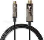 Nedis Actieve Optische USB-Kabel - USB-C Male - HDMI Connector - 18 Gbps - 5.00 m - Rond - PVC - Zwart - Gift Box - afbeelding 1