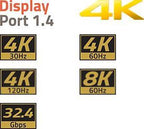 Nedis DisplayPort-Kabel - DisplayPort Male - DisplayPort Male - 8K@60Hz - Verguld - 2.00 m - Rond - PVC - Antraciet - Doos - afbeelding 6