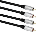 Profigold PROA4201 Stereo-audiokabel 2x RCA male - male 1,00 m zwart - afbeelding 5