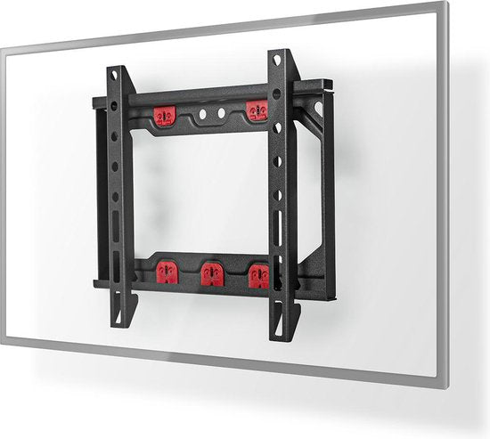 Nedis Vaste TV-Muurbeugel - 13-27 " - Maximaal schermgewicht: 15 kg - Minimale muurafstand: 24 mm - Staal - Zwart - afbeelding 2