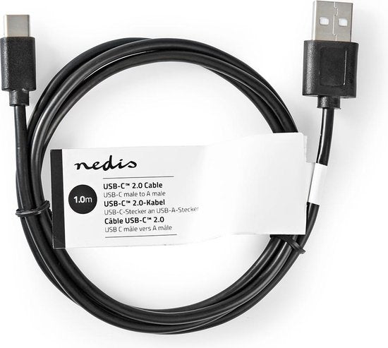 USB-Kabel - USB 2.0 - USB-A Male - USB-C Male - W - 480 Mbps - Vernikkeld - m - Rond - PVC - afbeelding 27