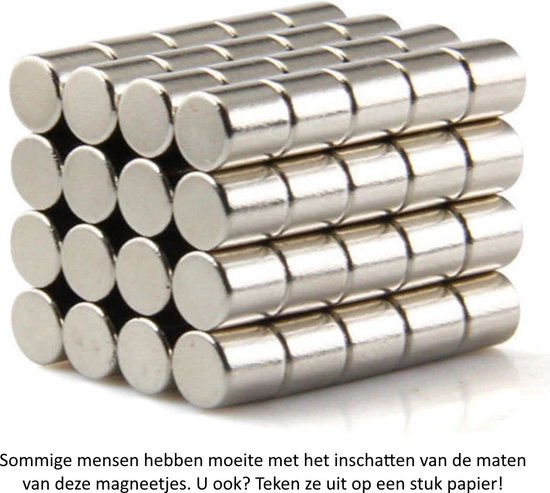 Ronde platte neodymium magneetjes 50 stuks - 5 x 5 mm - neodymium magneet - koelkast - whiteboard - radiatorfolie etc - afbeelding 1