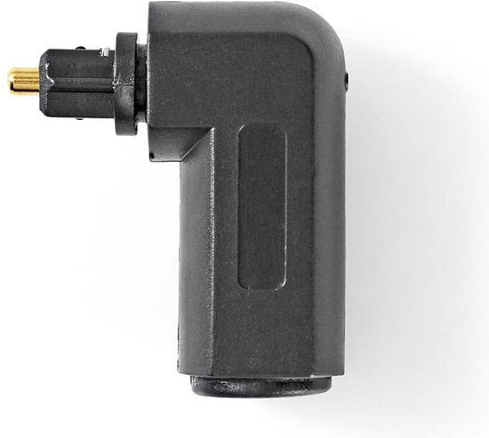 Nedis TosLink-Adapter - TosLink Male - Toslink Female - 90° Gehoekt - ABS - Zwart - 10 Stuks - Polybag - afbeelding 2