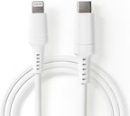 Nedis Lightning Kabel - USB 2.0 - Apple Lightning 8-Pins - USB-C Male - 480 Mbps - Vernikkeld - 1.00 m - Rond - PVC - Wit - Doos - afbeelding 9