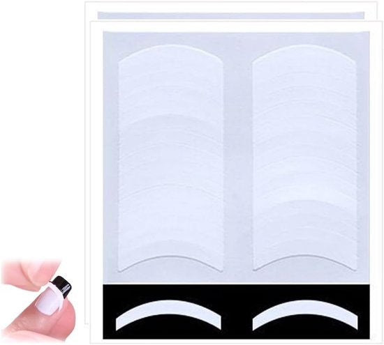 Crescentvormige French manicure stickers voor DIY nagelontwerpen - 130 stuks voor perfecte nagels, nail art en nagelverzorging - afbeelding 1