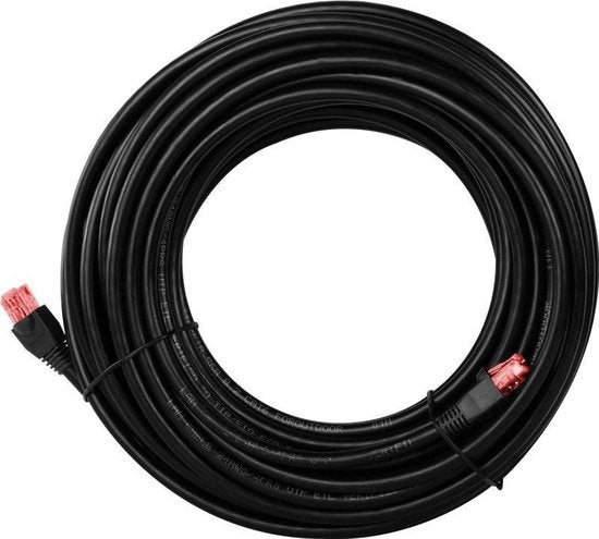 Goobay U/UTP CAT6 Gigabit outdoor netwerkkabel / zwart - 10 meter - afbeelding 2