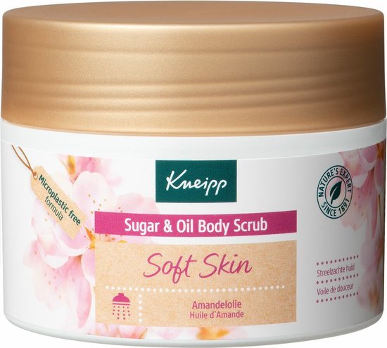 Kneipp Soft Skin Sugar Body Scrub Amandel - 4 x 220 gr - Voordeelverpakking - afbeelding 1
