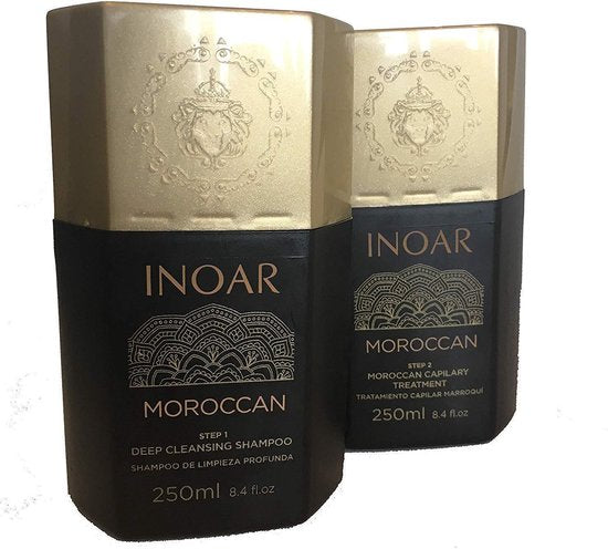 Inoar  Kit 2x250ml marokkaanse  Keratin treatment moroccan moroccain Keratine behandeling - afbeelding 1