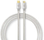 Nedis USB-Kabel - USB 2.0 - USB-C Male - USB Micro-B Male - 10 W - 480 Mbps - Verguld - 3.00 m - Rond - Gevlochten / Nylon - Aluminium - Cover Window Box - afbeelding 13