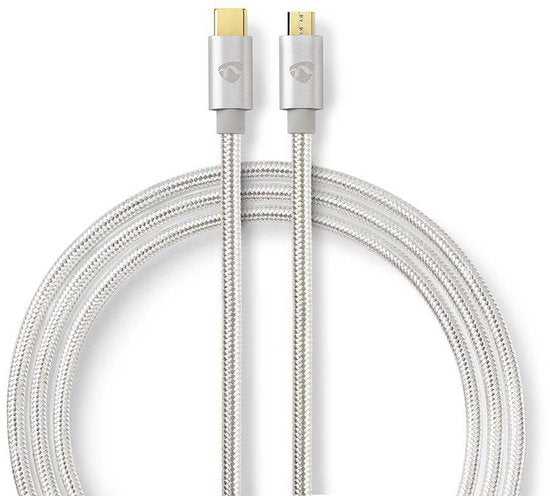 Nedis USB-Kabel - USB 2.0 - USB-C Male - USB Micro-B Male - 10 W - 480 Mbps - Verguld - 3.00 m - Rond - Gevlochten / Nylon - Aluminium - Cover Window Box - afbeelding 13
