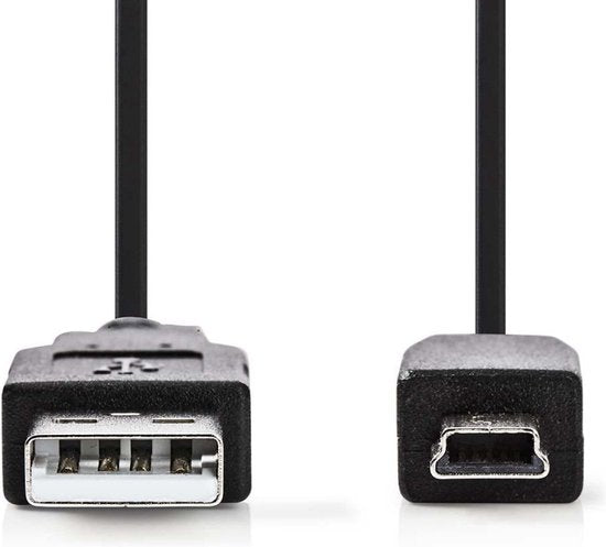 Nedis USB-Kabel - USB 2.0 - USB-A Male - USB Mini-B 5-Pins Male - 480 Mbps - Vernikkeld - 3.00 m - Rond - PVC - Zwart - Label - afbeelding 9