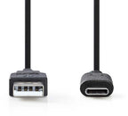 Nedis USB-Kabel - USB 3.2 Gen 2 - USB-A Male - USB-C Male - 60 W - 10 Gbps - Vernikkeld - 1.00 m - Rond - PVC - Zwart - Label - afbeelding 7