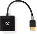 HDMI - VGA-kabel | HDMIâ„¢-connector - VGA female + 3,5 mm uitgang | 0,2 m | Antraciet - afbeelding 9