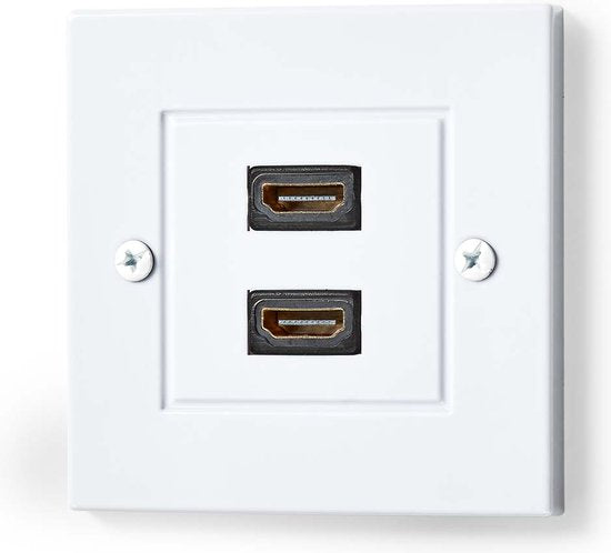 Nedis HDMI Wandcontactdoos - 2x HDMI Female - 4K@60Hz - HDMI Output - Zwart - 18 Gbps - Verguld - Envelop - afbeelding 5