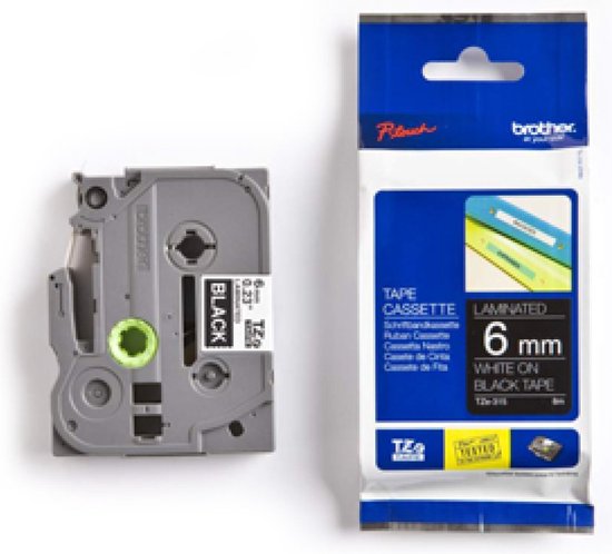 Laminated Tape Brother TZE315 Black Grey - afbeelding 6