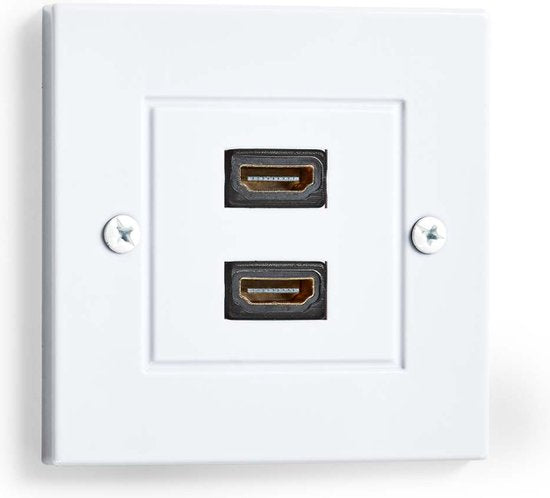 Nedis HDMI Wandcontactdoos - 2x HDMI Female - 4K@60Hz - HDMI Output - Zwart - 18 Gbps - Verguld - Envelop - afbeelding 7