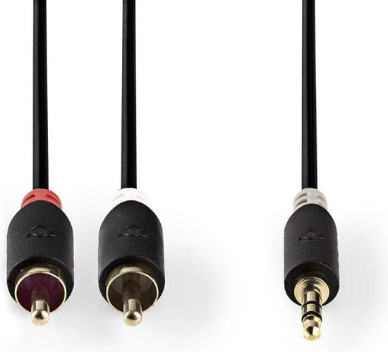 Nedis 3,5mm Jack - Tulp stereo audio kabel - zwart - meter - afbeelding 21