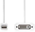 Nedis Mini DisplayPort-Kabel - DisplayPort 1.2 - Mini-DisplayPort Male - DVI-I 24+5-Pins Female - 21.6 Gbps - Vernikkeld - 0.20 m - Rond - PVC - Wit - Polybag - afbeelding 8