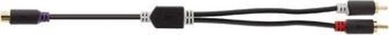 Konig Subwoofer/Tulp stereo (m) - Tulp mono (v) audio adapter - 0,20 meter - afbeelding 2