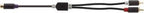 Konig Subwoofer/Tulp stereo (m) - Tulp mono (v) audio adapter - 0,20 meter - afbeelding 2