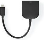 Nedis USB-C Adapter - USB 3.2 Gen 1 - USB-C Male - DVI-D 24+1-Pins Female - 1080p - 0.20 m - Rond - Vernikkeld - PVC - Zwart - Doos - afbeelding 3