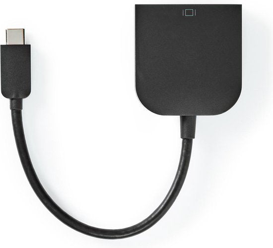Nedis USB-C Adapter - USB 3.2 Gen 1 - USB-C Male - DVI-D 24+1-Pins Female - 1080p - 0.20 m - Rond - Vernikkeld - PVC - Zwart - Doos - afbeelding 3